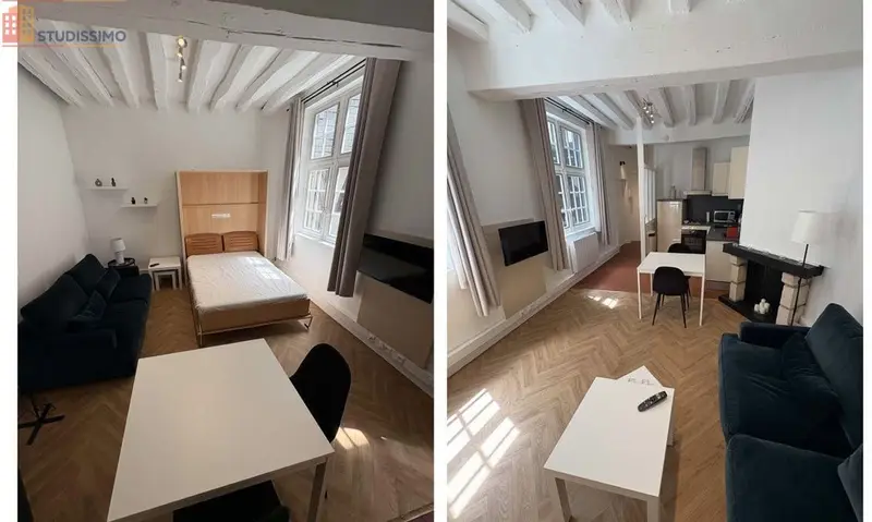 Studio meublé 28m² Rouen centre - Meublé, 1er étage - Photo 2