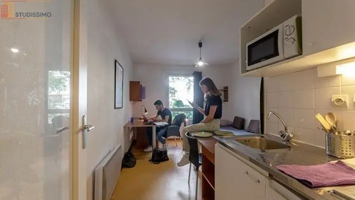 Studio meublé 17m² Villeurbanne - Étage élevé, lumineux - Photo 3