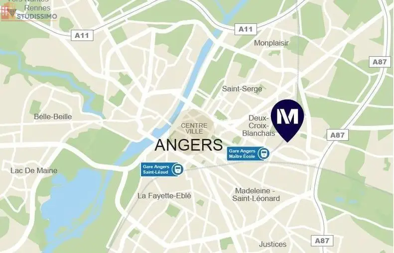 Studio 39m² Angers 49000 - Résidence Les Jardins d'Amytis - Photo 4