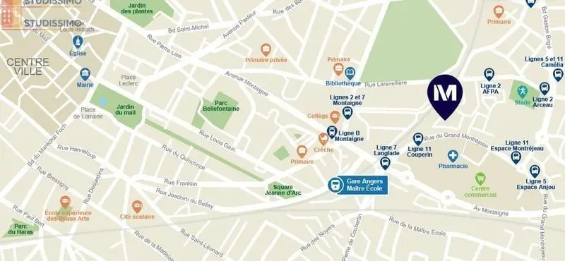 Studio 39m² Angers 49000 - Résidence Les Jardins d'Amytis - Photo 3