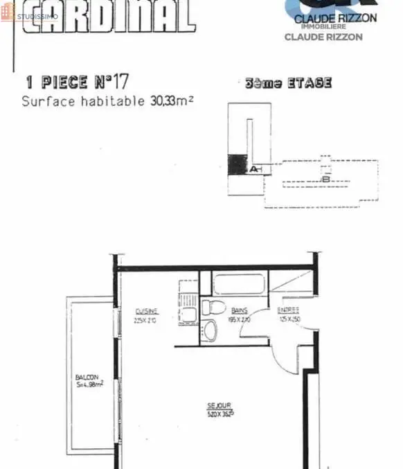 Studio 30m² Nancy 54000 - Étage élevé, DPE C - Photo 2