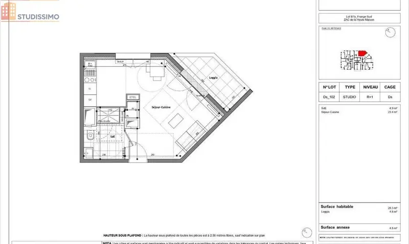 Studio 28m² Champs-sur-Marne - DPE B - Photo 1
