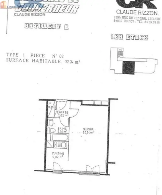 Studio 32m² Nancy 54000 - Photo 3