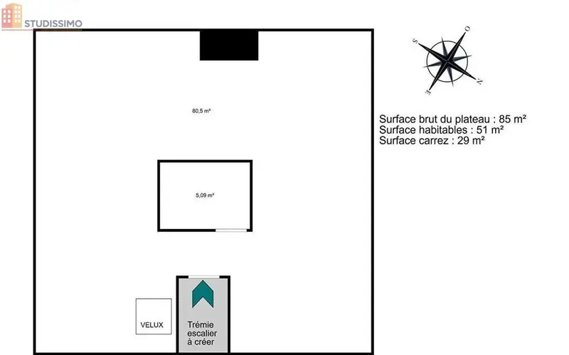 Studio 51m² Nancy 54000 - Photo 2