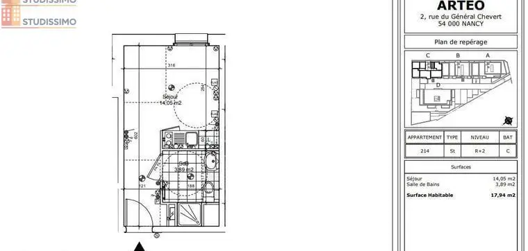 Studio 17m² Nancy centre - Idéal curistes et étudiants - Photo 2