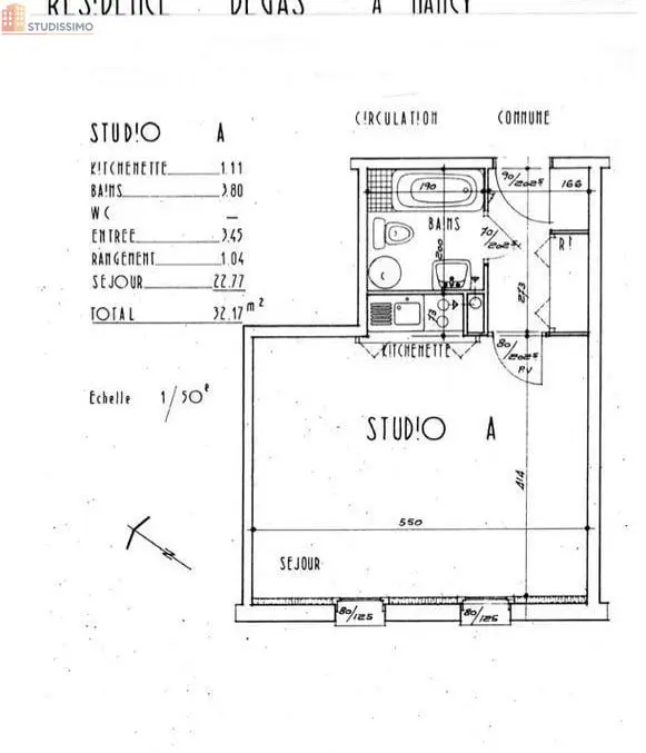 Studio 32m² Nancy 54000 - Lumineux, 4e étage - Photo 1