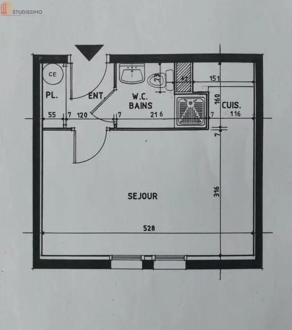 Studio 24m² Lorient 56100 - Photo 1