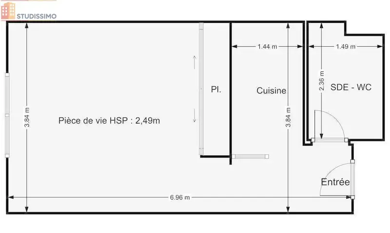Studio meublé 27m² Versailles - Meublé, lumineux - Photo 9