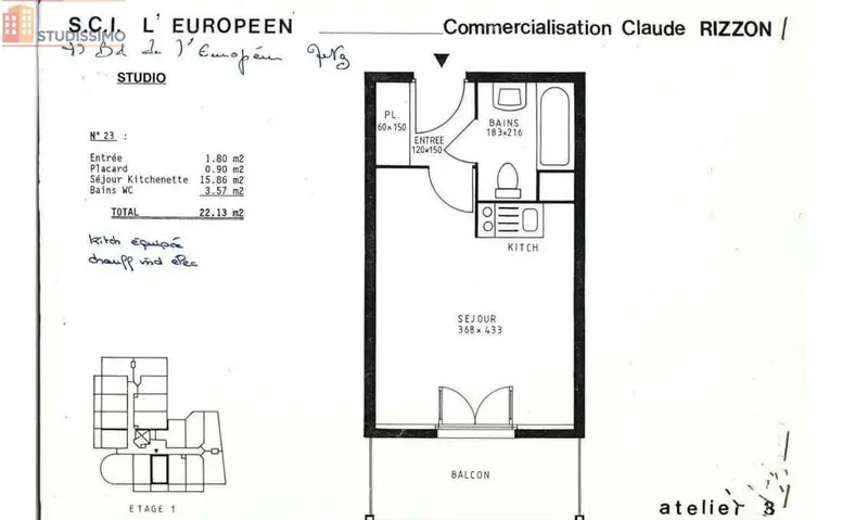 Studio 22m² Metz 57070 - Photo 1