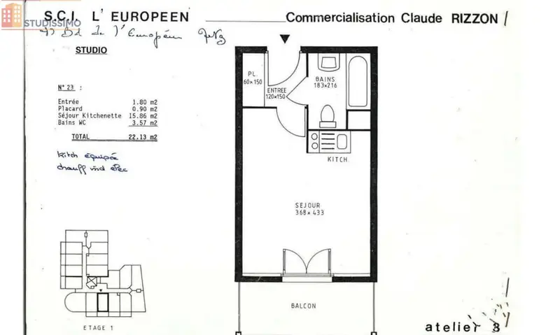 Studio 22m² Metz 57070 - Photo 1