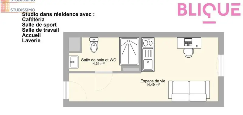 Studio 19m² Thionville - DPE B - Photo 5