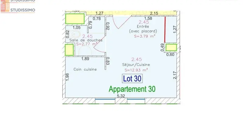 Studio 19m² Beauvais - DPE C - Photo 1