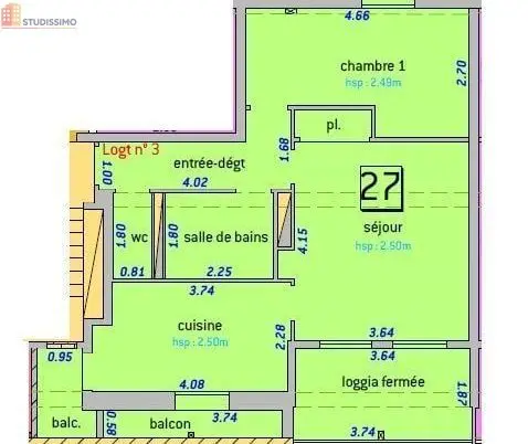 Studio 53m² Chantilly - Spacieux, 1 chambre - Photo 2