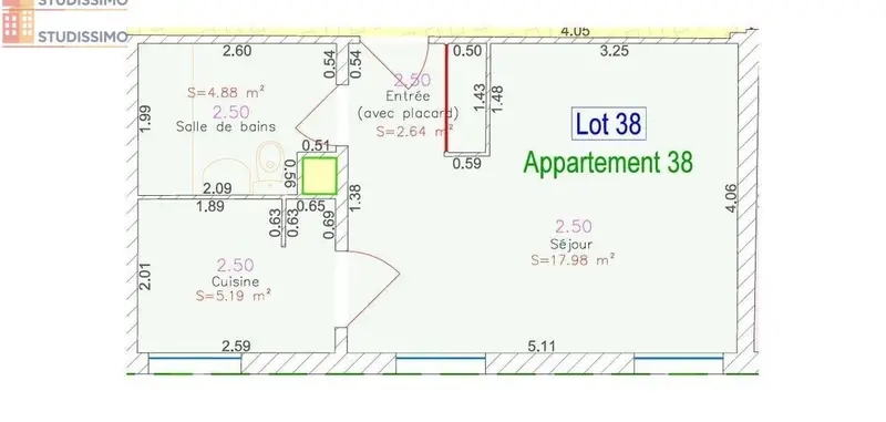 Studio 30m² Beauvais - DPE C, lumineux - Photo 7