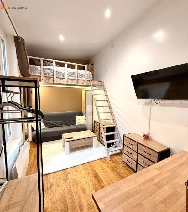 Studio meublé 14m² Amiens - Mezzanine, prêt à vivre - Photo 8