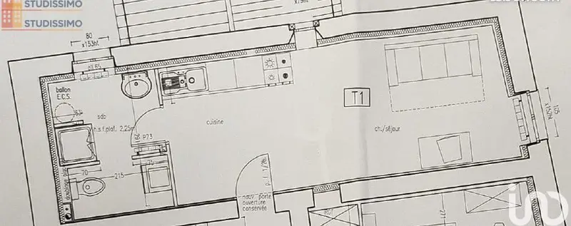 Studio 28m² Issoire - Étage élevé, DPE D - Photo 1