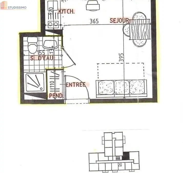 Studio 19m² Clermont-Ferrand - Étage élevé, DPE C - Photo 1