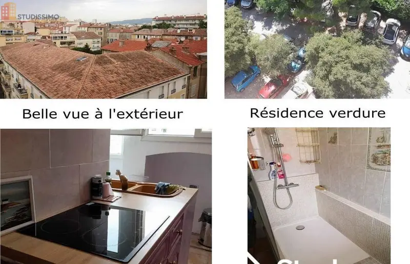 Studio meublé 10m² Toulon 83000 - Lumineux, 7e étage - Photo 1