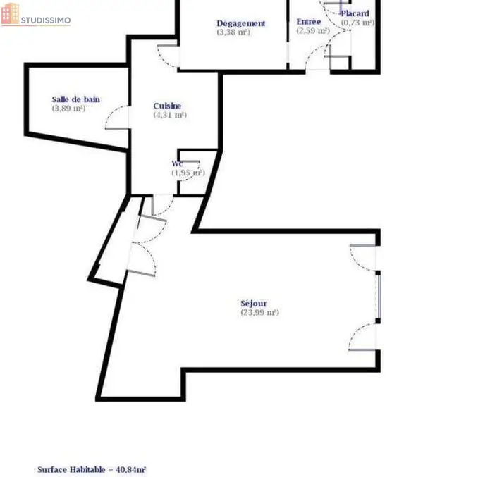 Studio 40m² Bagnères-de-Bigorre - Étage 2, DPE E - Photo 1