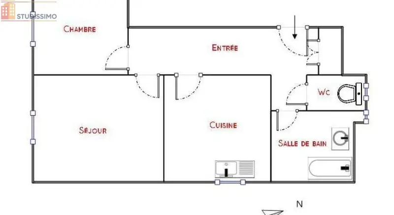 Studio 47m² Sorgues - Spacieux, 1 chambre - Photo 3