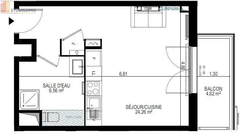 Studio 30m² Monteux 84170 - Photo 2