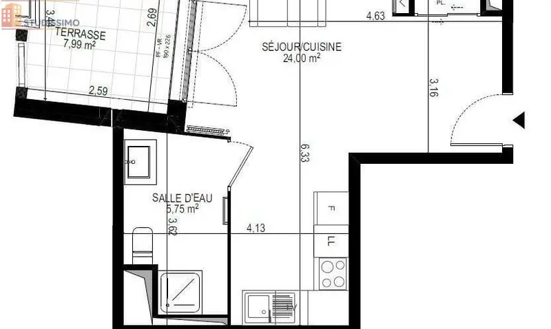 Studio 29m² Monteux - DPE B, 1er étage - Photo 7