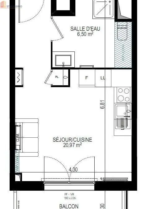 Studio 27m² Monteux - DPE B, lumineux - Photo 5