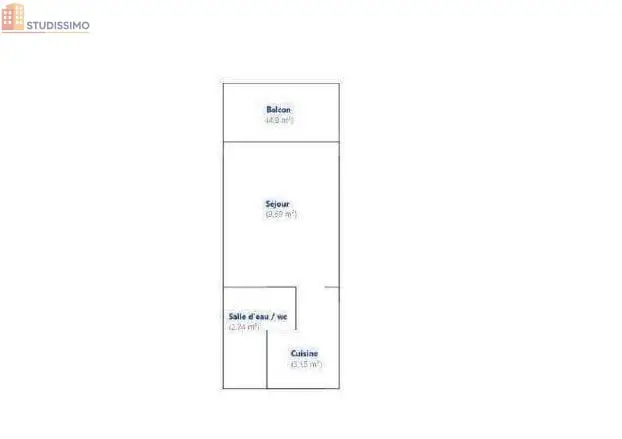 Studio meublé 16m² La Roche-sur-Yon - 7e étage, lumineux - Photo 1