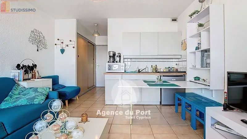 Studio 23m² Le Barcarès - 1er étage - Photo 8