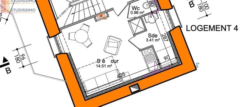 Studio 18m² La Roche-sur-Yon - Meublé, en rénovation - Photo 1