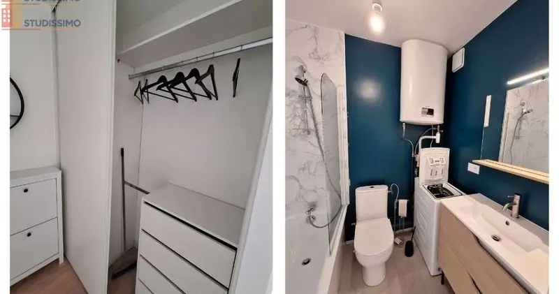 Studio meublé 27m² Poitiers - Balcon, lumineux - Photo 2