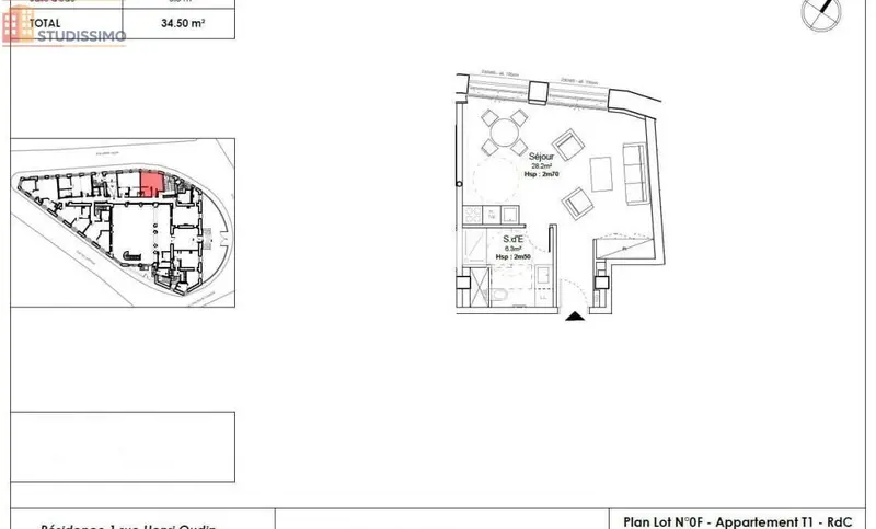 Studio 34m² Poitiers - DPE A - Photo 1