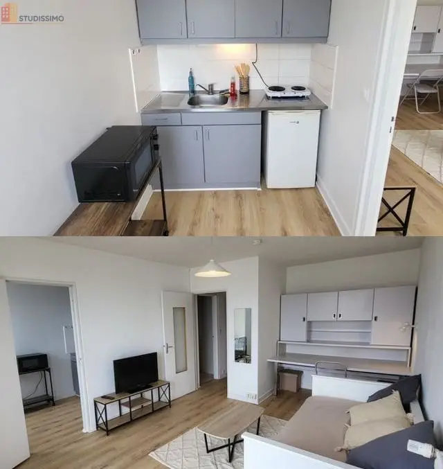 Studio meublé 27m² Poitiers - Proche universités, dernier étage - Photo 3