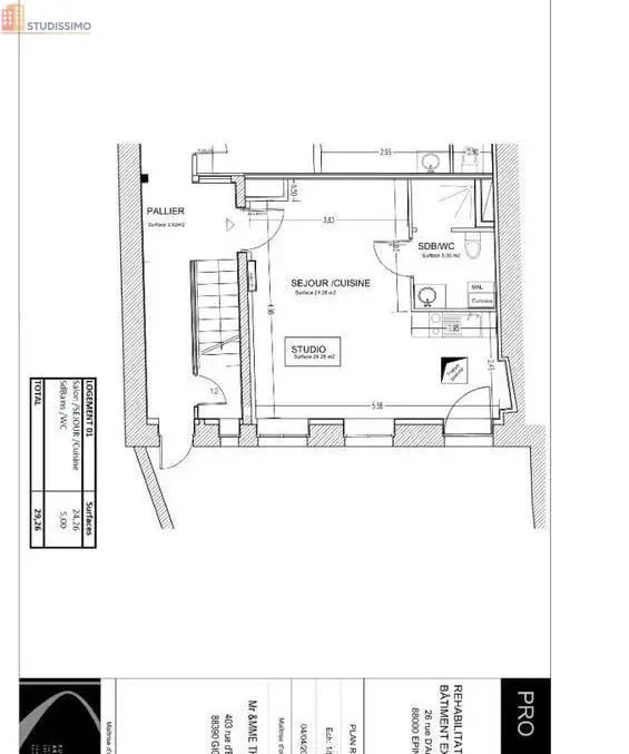 Studio 29m² Épinal - - Photo 1