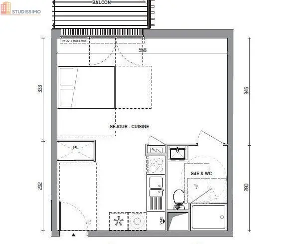 Studio 34m² Auxerre 89000 - Photo 3