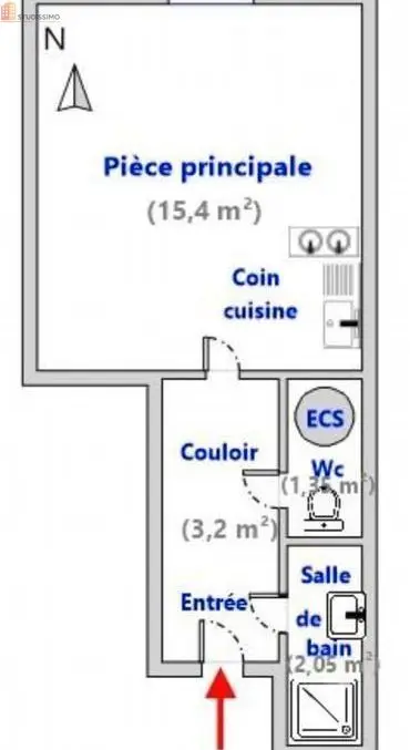 Studio 22m² Sens 89100 - Lumineux, proche centre-ville - Photo 1
