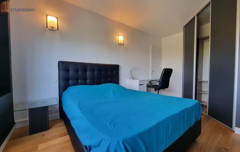 Studio meublé 13m² Massy - Grande chambre, dressing - Photo 5