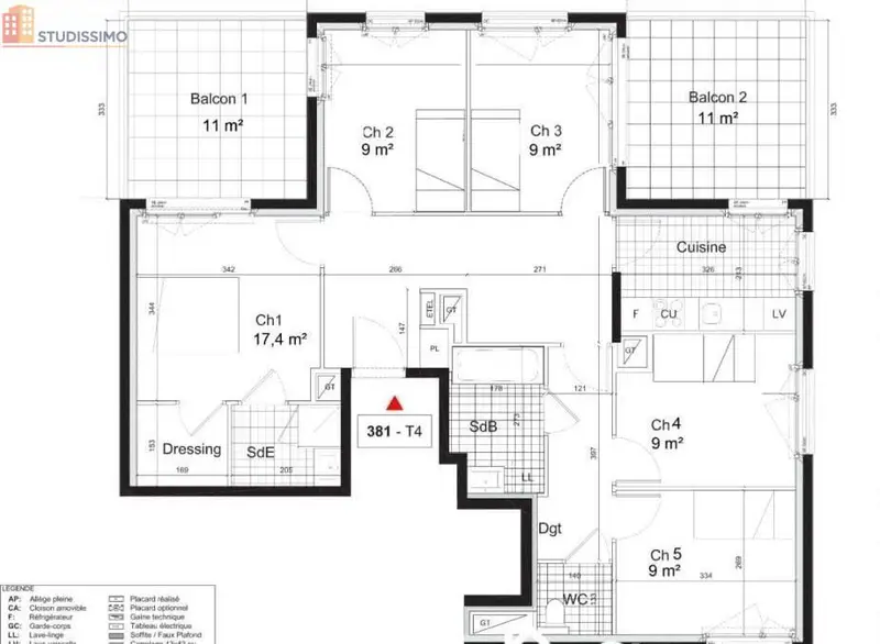 Studio meublé 9m² Massy - Meublé, DPE B - Photo 1