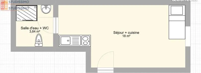 Studio 22m² Avignon centre - DPE D, lumineux - Photo 7