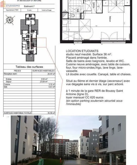 Studio 35m² Boussy-Saint-Antoine - Meublé, proche RER D - Photo 22