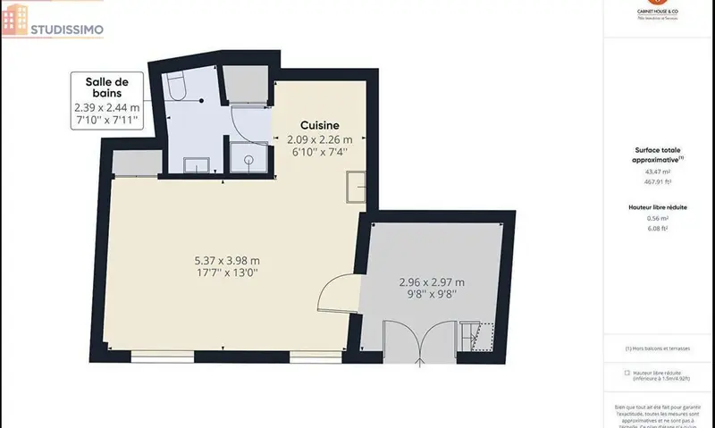 Studio 42m² Avignon centre - Lumineux, spacieux - Photo 1