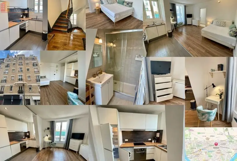 Studio meublé 25m² Boulogne-Billancourt - Rénové, lumineux - Photo 1