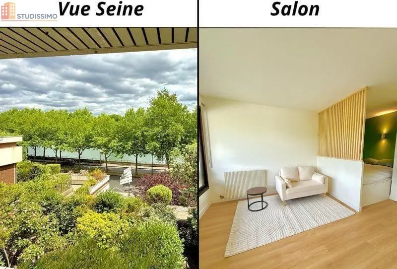 Studio meublé 27m² Suresnes - Vue Seine - Photo 7