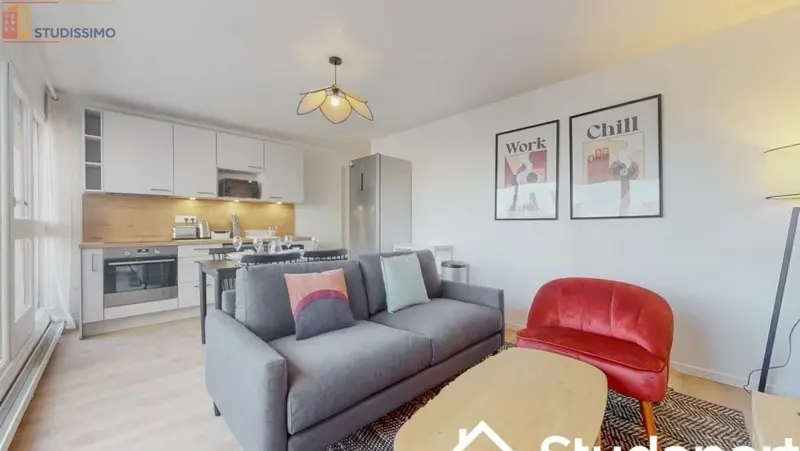 Studio meublé 9m² Nanterre - Lumineux, 5e étage - Photo 1