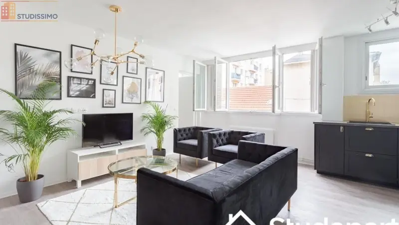Studio 38m² Asnières-sur-Seine - Meublé, DPE A - Photo 1