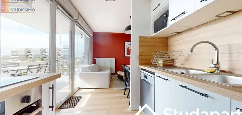 Studio meublé 10m² Nanterre - Meublé, DPE A - Photo 3