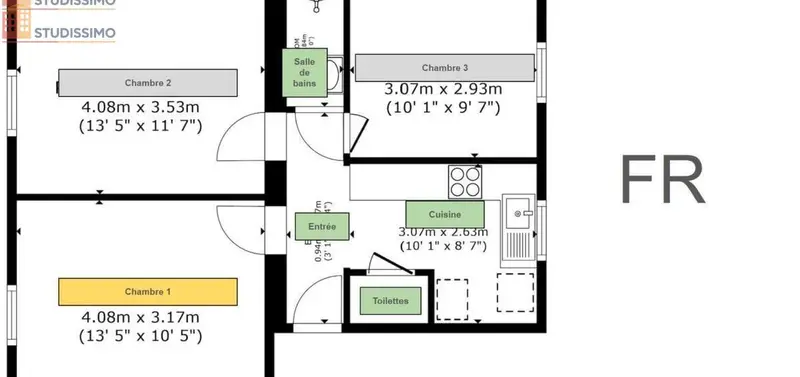 Studio meublé 9m² Clichy 92110 - Meublé, DPE A - Photo 1