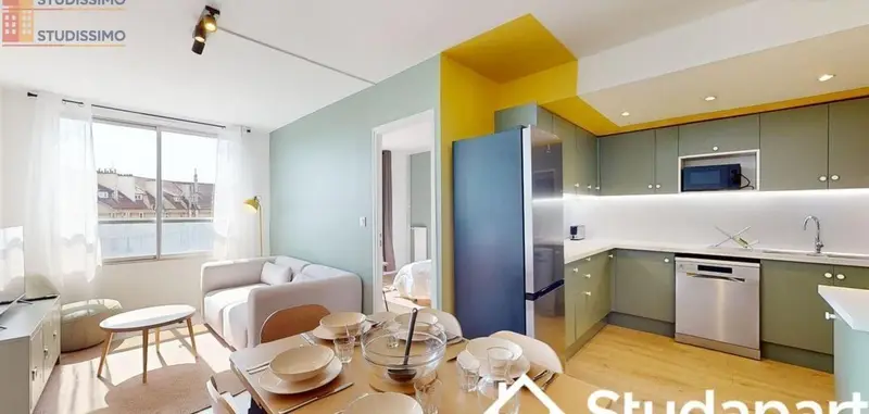 Studio meublé 9m² Asnières-sur-Seine - Chambre indépendante, lumineux - Photo 2