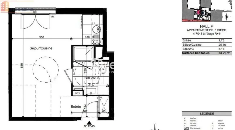 Studio 33m² Courbevoie - DPE B, 4e étage - Photo 10