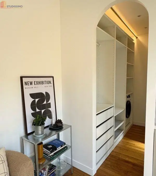 Studio meublé 24m² Courbevoie - Coin nuit, grand dressing - Photo 9